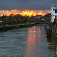 Buy canvas prints of Sunset at River Arun in Arundel by Geoff Smith