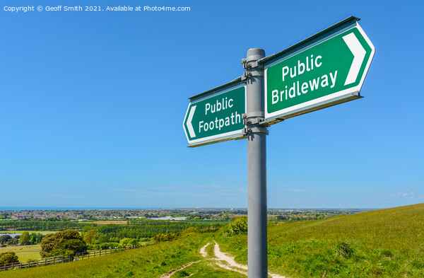 Public Footpath at Highdown Picture Board by Geoff Smith