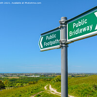 Buy canvas prints of Public Footpath at Highdown by Geoff Smith