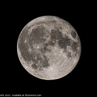 Buy canvas prints of Full Moon against Dark Sky by Geoff Smith