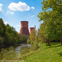 Buy canvas prints of Ironbridge Power Station Cooling Towers from River by Allan Bell