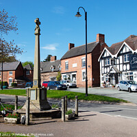 Buy canvas prints of War memorial Abbots Bromley green by Allan Bell