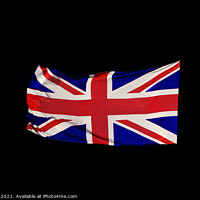 Buy canvas prints of Union Jack Flag Black Background by Allan Bell