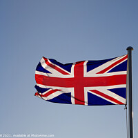 Buy canvas prints of Union Flag flying in wind by Allan Bell