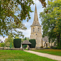 Buy canvas prints of Parish Church of St Mary Lower Slaughter by Allan Bell