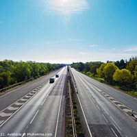 Buy canvas prints of Quiet day A14 Looking East by Allan Bell