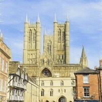 Buy canvas prints of Lincoln Cathedral by Allan Bell