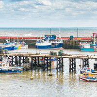 Buy canvas prints of Fishing Boats Moored in Bridlington Harbour by Allan Bell