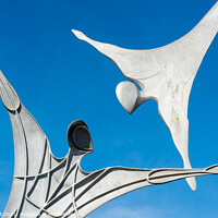 Buy canvas prints of Empowerment statue with outstretched arms by Allan Bell