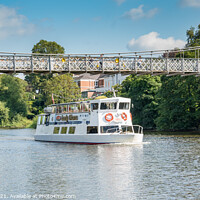Buy canvas prints of Lady Diana pleasure cruiser on river Dee by Allan Bell