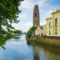 Buy canvas prints of Boston Stump and River Witham by Allan Bell