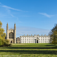 Buy canvas prints of Kings College and chapel from The Backs by Allan Bell