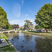 Buy canvas prints of River Windrush Bourton-on-the-Water. by Allan Bell