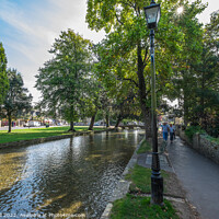 Buy canvas prints of River Windrush Bourton-on-the-Water. by Allan Bell