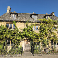 Buy canvas prints of Vine House Bourton-on-the-Water. by Allan Bell