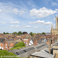 Buy canvas prints of Lincoln cathedral in panoramic landscape by Allan Bell