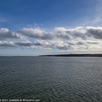 Buy canvas prints of View of Isle of Wight coastline and Ryde pier  by Allan Bell