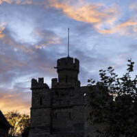Buy canvas prints of Sunset over Lincoln castle observation tower by Allan Bell