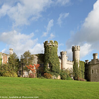 Buy canvas prints of Clouds and Blue Sky over Bodelwyddan Castle by Allan Bell
