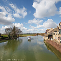 Buy canvas prints of River Cruiser on Great Ouse St Ives by Allan Bell