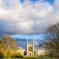 Buy canvas prints of Kings college and chapel in late afternoon autumn  by Allan Bell