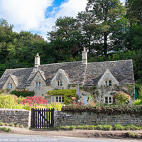 Buy canvas prints of Cottages on road through Bibury by Allan Bell