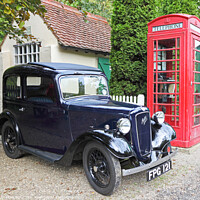 Buy canvas prints of Austin 7 Ruby Saloon in setting by Allan Bell