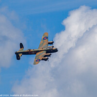 Buy canvas prints of Avro Lancaster bomber by Allan Bell