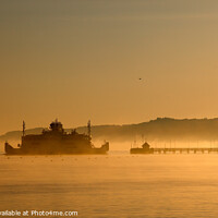Buy canvas prints of Isle of Wight Ferry in Early Morning Light by Allan Bell