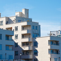 Buy canvas prints of 1930's Style Seafront Flats Cowes Isle of Wight by Allan Bell