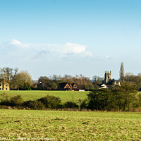 Buy canvas prints of View Over Fields to Fiskerton Lincolnshire by Allan Bell