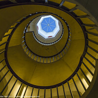 Buy canvas prints of Circular Stairway and Octagonal Roof light by Allan Bell