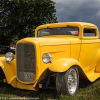 Buy canvas prints of Yellow hot rod by Allan Bell
