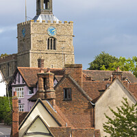 Buy canvas prints of Finchingfield Roofs. by Allan Bell