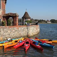 Buy canvas prints of Canoes at Bosham by Allan Bell