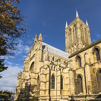 Buy canvas prints of Lincoln Cathedral Central Tower and South Transept by Allan Bell