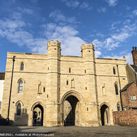 Buy canvas prints of Exchequer Gate from Minster Yard Lincoln by Allan Bell