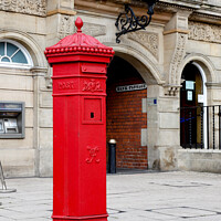 Buy canvas prints of Victorian Letter box Stafford by Allan Bell