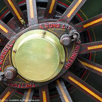 Buy canvas prints of Burrell Traction Engine Wheel Hub by Allan Bell