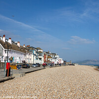 Buy canvas prints of Seafront Lyme Regis by Allan Bell