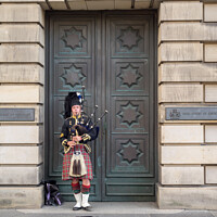 Buy canvas prints of Bagpiper by Jeff Whyte