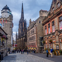 Buy canvas prints of Looking down the Royal Mile  by Jeff Whyte