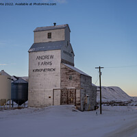 Buy canvas prints of Andrew Farms grain elevator by Jeff Whyte