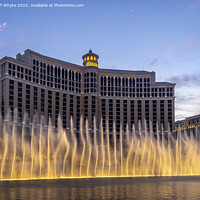 Buy canvas prints of Fountains of Bellagio Resort and Casino by Jeff Whyte