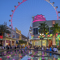 Buy canvas prints of View of the the LINQ High Roller and Promenade by Jeff Whyte