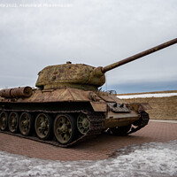 Buy canvas prints of T-34 Soviet Tank by Jeff Whyte