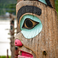 Buy canvas prints of Tlinget totem poles, Saxman by Jeff Whyte