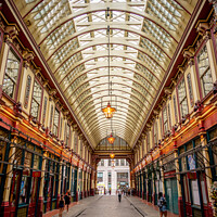 Buy canvas prints of London's amazing Leadenhall Market  by Jeff Whyte