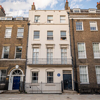 Buy canvas prints of Exterior of residential buildings on Bloomsbury Street by Jeff Whyte