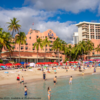 Buy canvas prints of Royal Hawaiian Hotel by Jeff Whyte